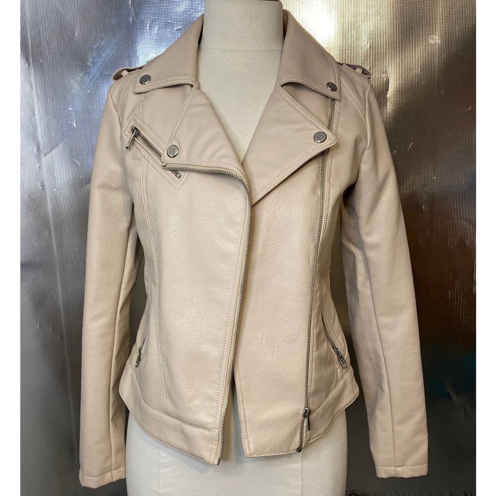Steve Madden Faux Leather Jacket Beige size S/P